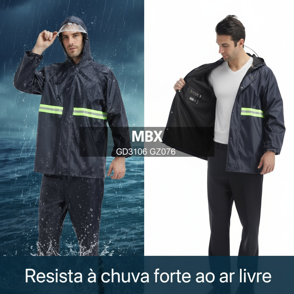 Traje Impermeable 2 Piezas Con Reflectiv